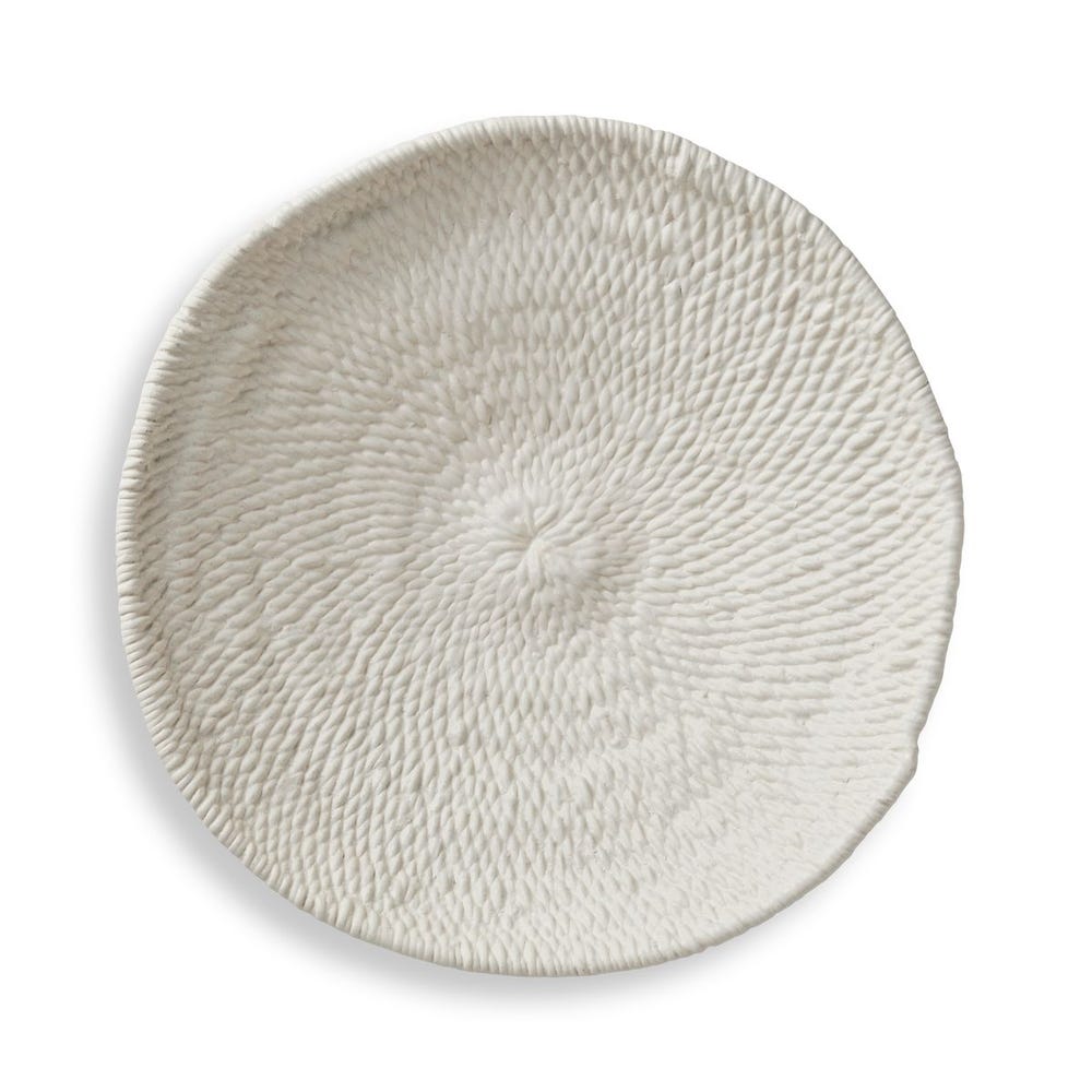 WHITE PUMICE BASKET WALL BOWL