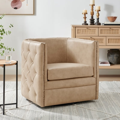 GARRETT BEIGE ACCENT CHAIR