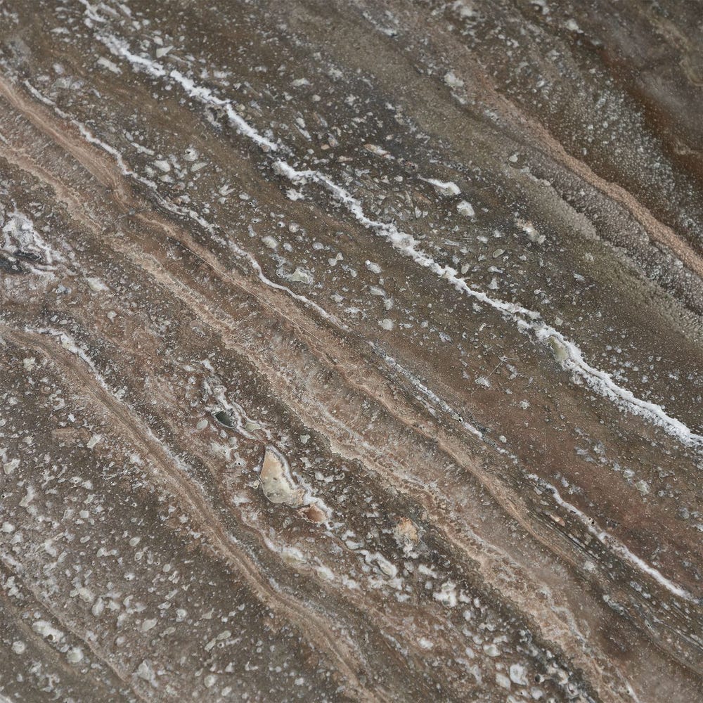 TRAVERTINE TOP ACCENT INDOOR/OUTDOOR TABLE