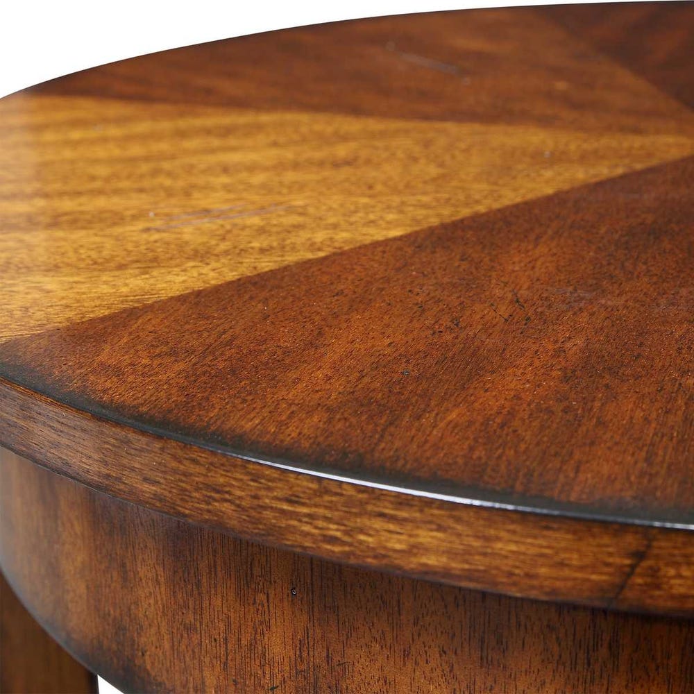 ROUND,2 SHELF CARMEL LAMP TABLE