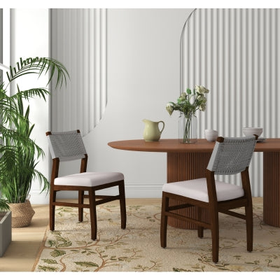 PARA ROPE DINING SIDE CHAIR-GRY