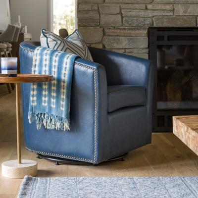 ERNEST SWIVEL CHAIR BLUE