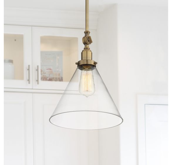 DRAKE 1-LGHT PENDANT WARM BRASS