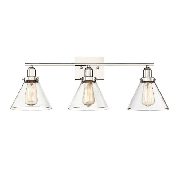 DRAKE 3-LIGHT BATH BAR NICKEL