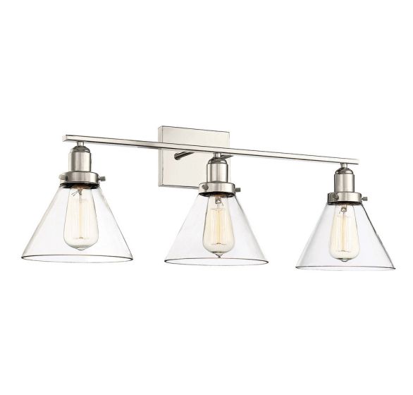DRAKE 3-LIGHT BATH BAR NICKEL