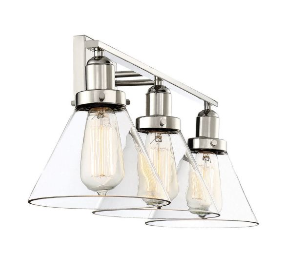 DRAKE 3-LIGHT BATH BAR NICKEL