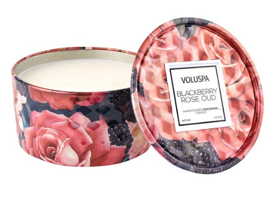 VOLUSPA BLKBERRY ROSE 6 OZ MINI CANDLE