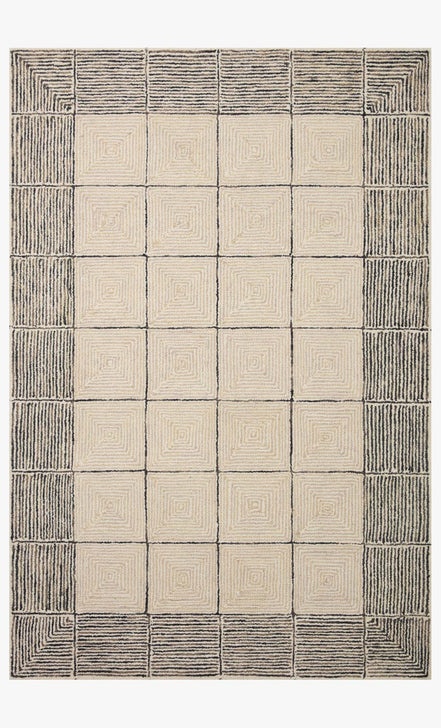 FRANCIS 5X7 RUG-CREAM/BLACK