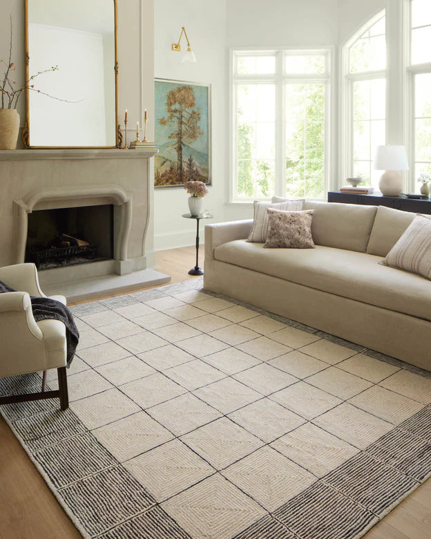 FRANCIS 5X7 RUG-CREAM/BLACK
