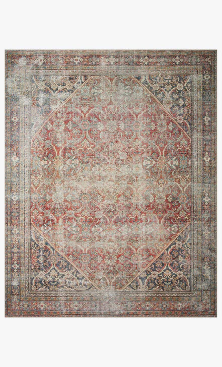 GREGOR RED/NAVY 5X7' RUG