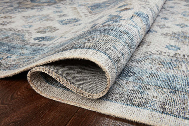 HEIDI IVORY/OCEAN 6' ROUND RUG
