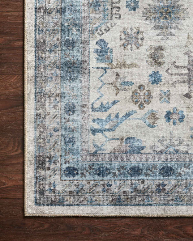 HEIDI IVORY/OCEAN 6' ROUND RUG