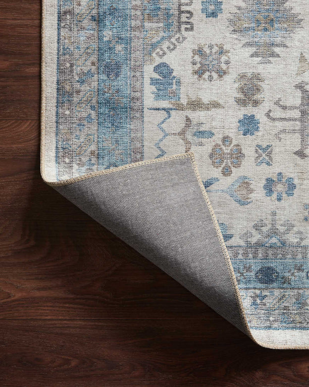 HEIDI IVORY/OCEAN 6' ROUND RUG