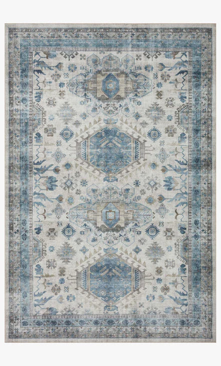 HEIDI IVORY/OCEAN 6' ROUND RUG