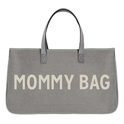 GREY CANVAS MOMMMY BAG