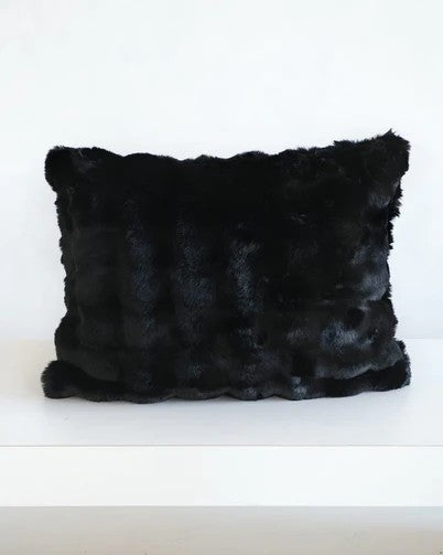MINKY COUTURE X OSMOND DESIGNS BLACK STANDARD SHAM-20"X26"