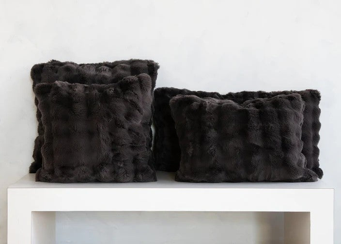 MINKY COUTURE X OSMOND DESIGNS CHARCOAL SQUARE SHAM-20"X22"