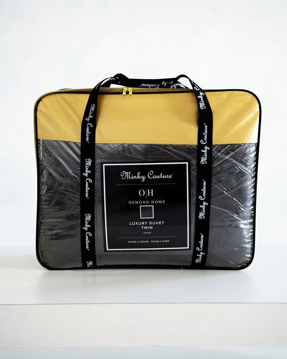MINKY COUTURE X OSMOND DESIGNS CHARCOAL QUEEN DUVET-90"X95"