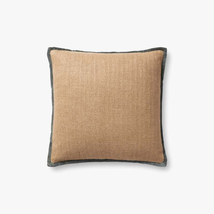 AVA NATURAL/BLUE PILLOW
