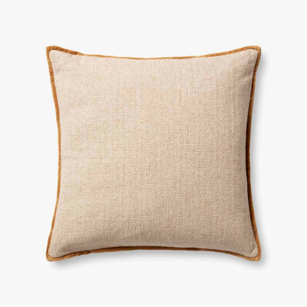 AVA IVORY/GOLD PILLOW 22X22"