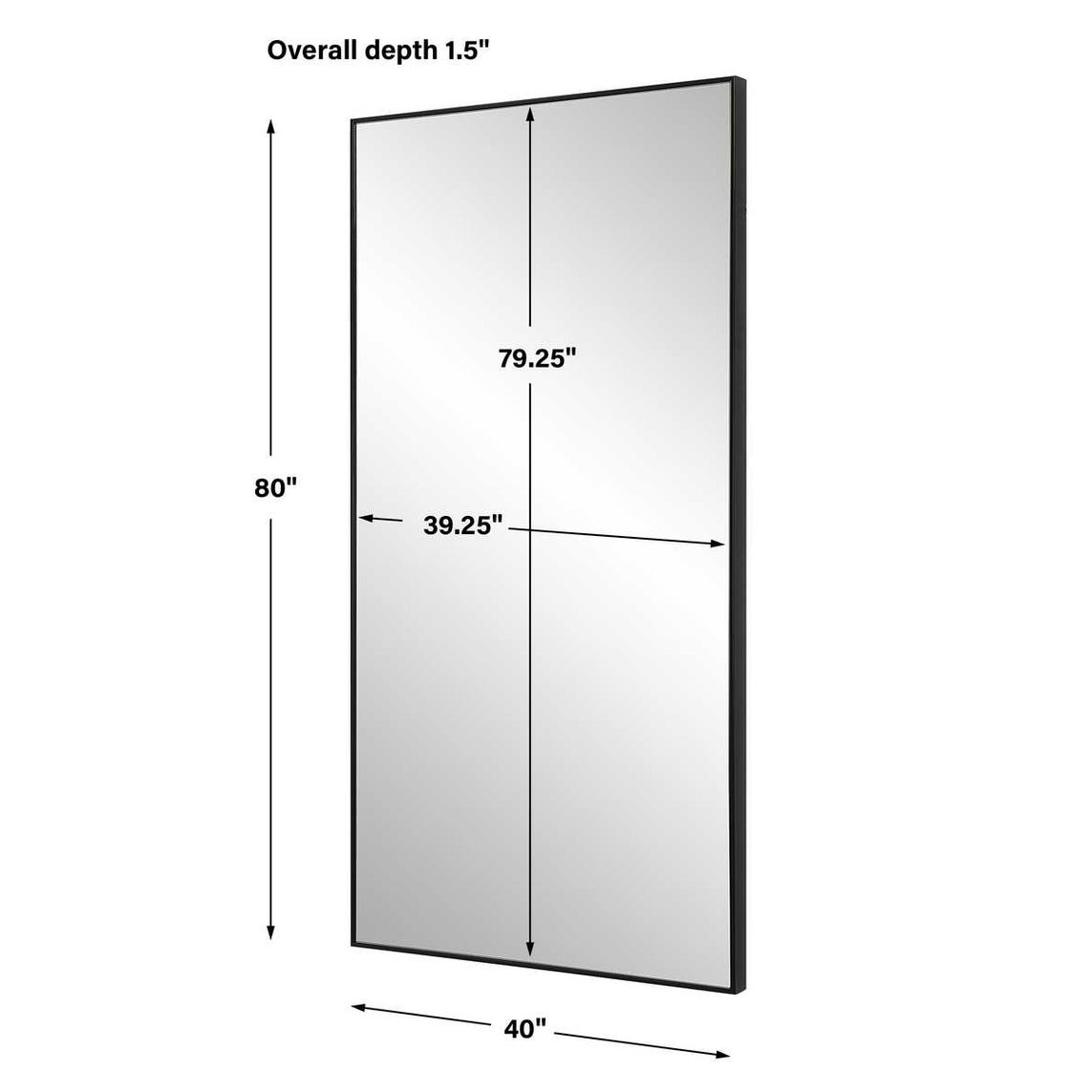 HARLOW BLACK RECTANGULAR MIRROR
