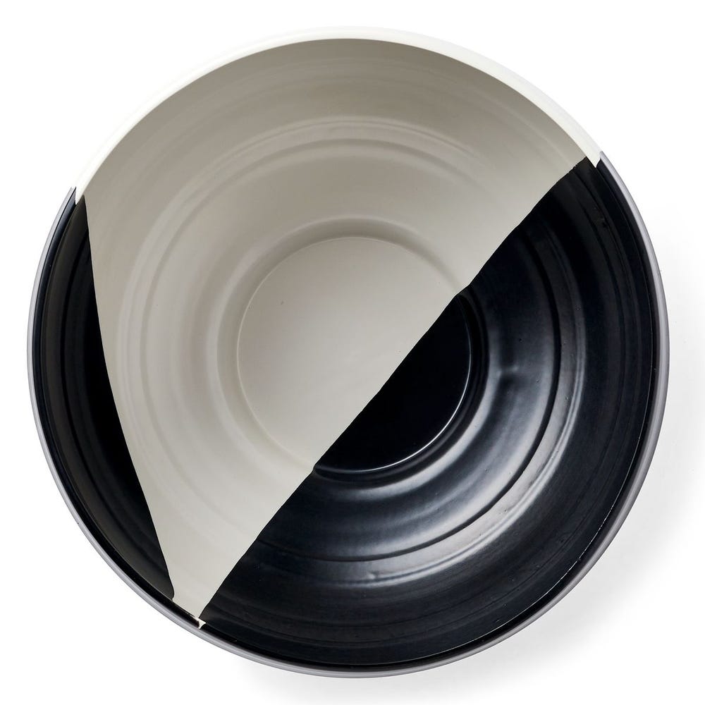 SPLIT BLACK/WHITE LARGE BOWL