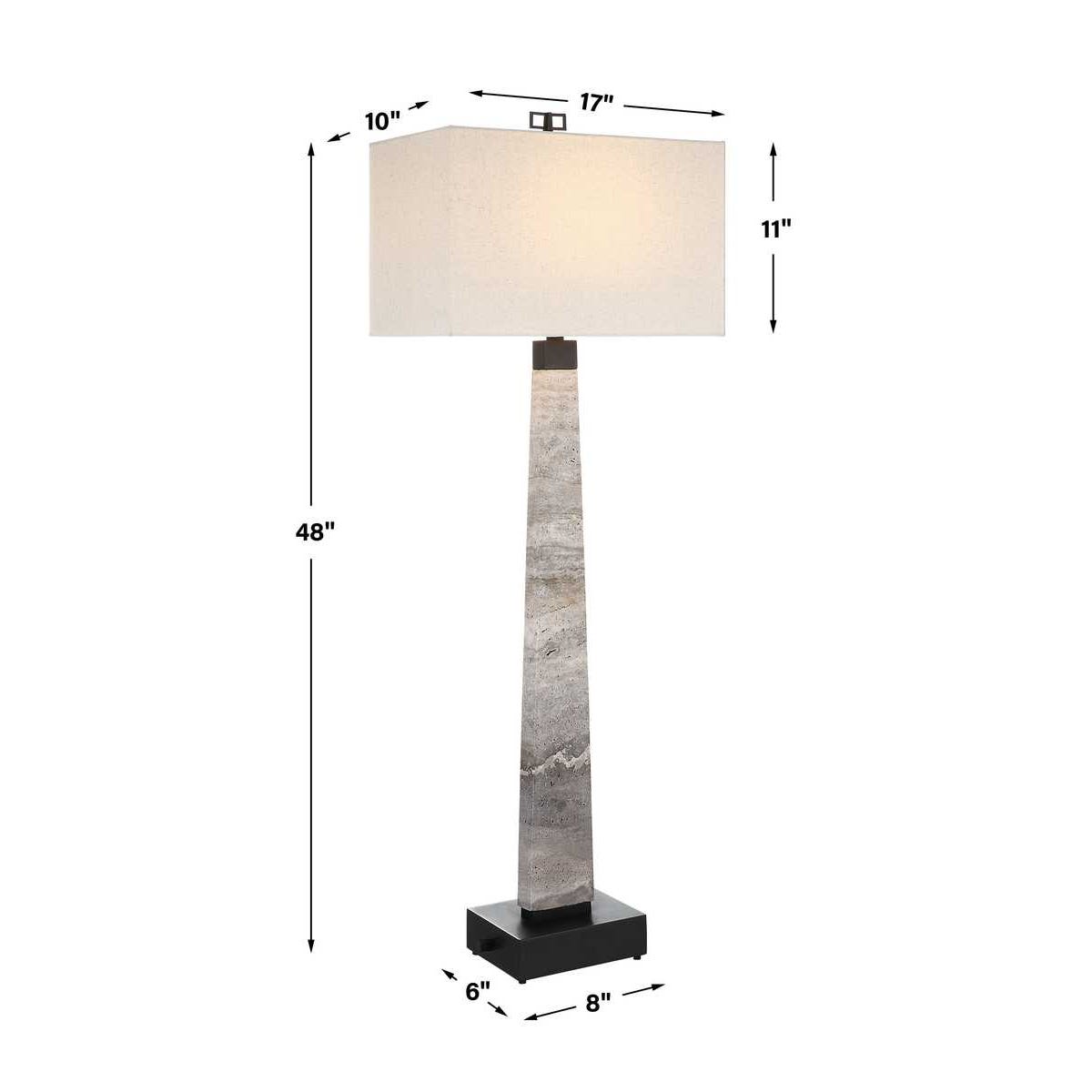 SUMMIT RUSTIC GREY BUFFET LAMP