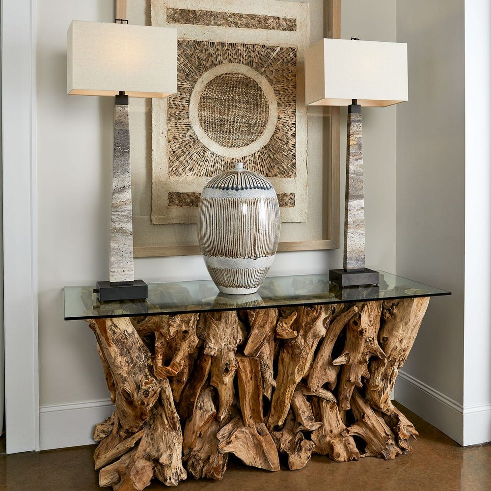SUMMIT RUSTIC GREY BUFFET LAMP