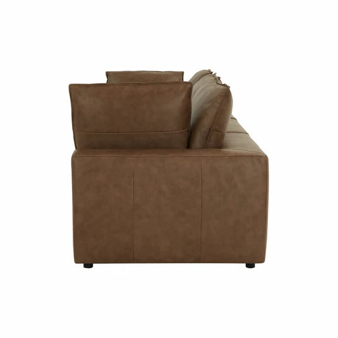 TALLIA BROWN LEATHER SOFA