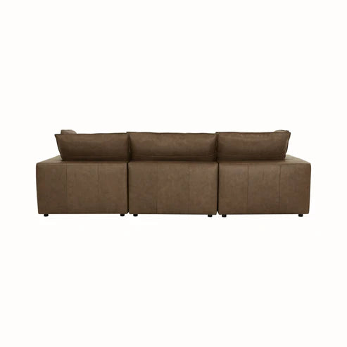 TALLIA BROWN LEATHER SOFA