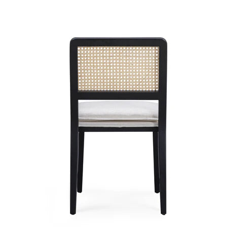 CASSY CREAM UPCYCLED LINEN DINING CHAIR