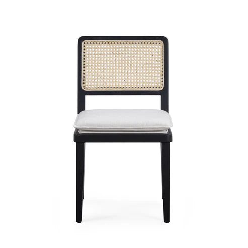 CASSY CREAM UPCYCLED LINEN DINING CHAIR