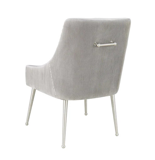 TRIX PLEATED GREY SIDE CHAIR