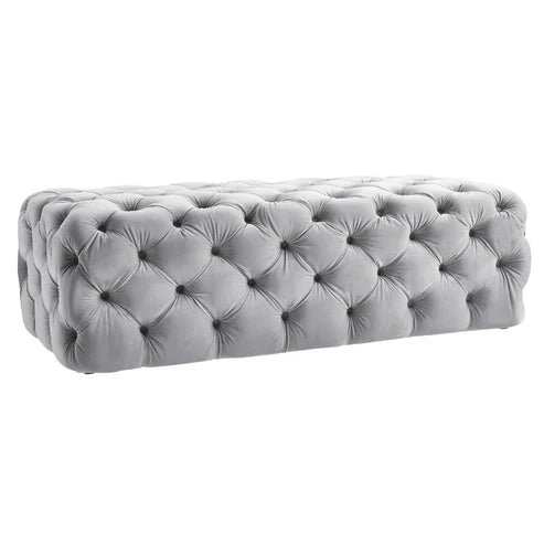 KAYLEE GREY OTTOMAN