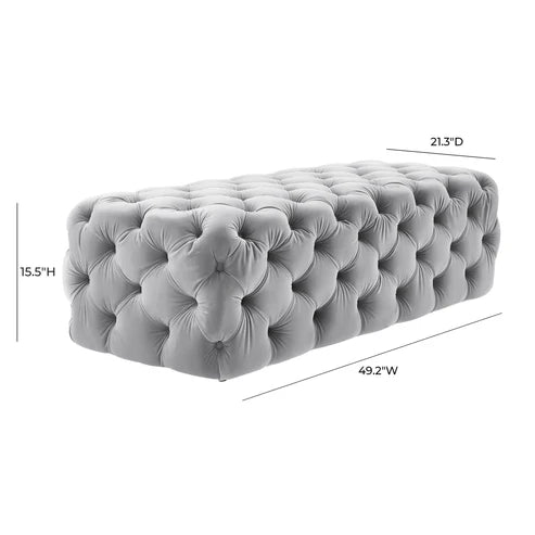 KAYLEE GREY OTTOMAN