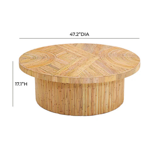 ALIA RATTAN ROUND COFFE TABLE