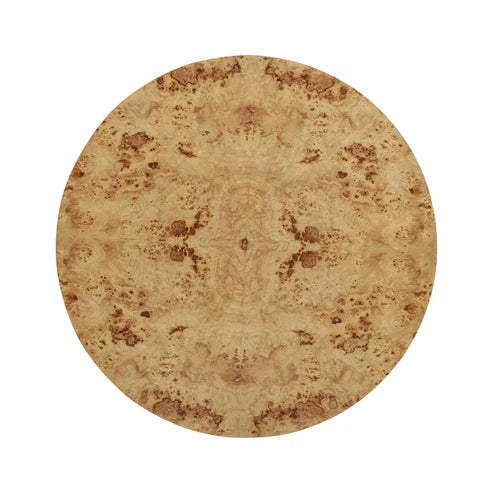 AMIA NATURAL BURL ROUND COFFEE TABLE