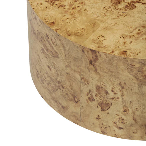 AMIA NATURAL BURL ROUND COFFEE TABLE