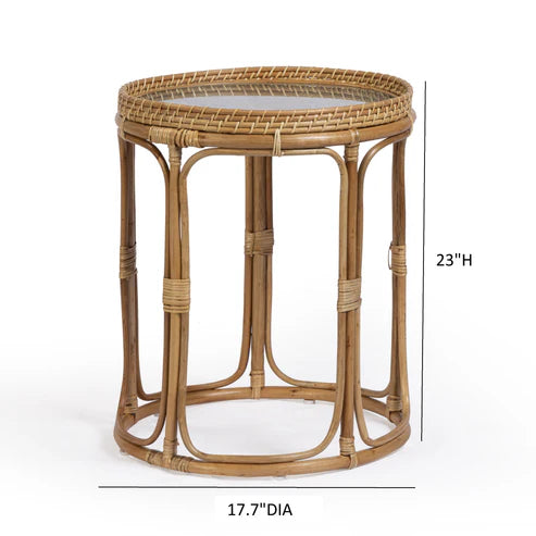 LYDIA RATTAN SIDE TABLE
