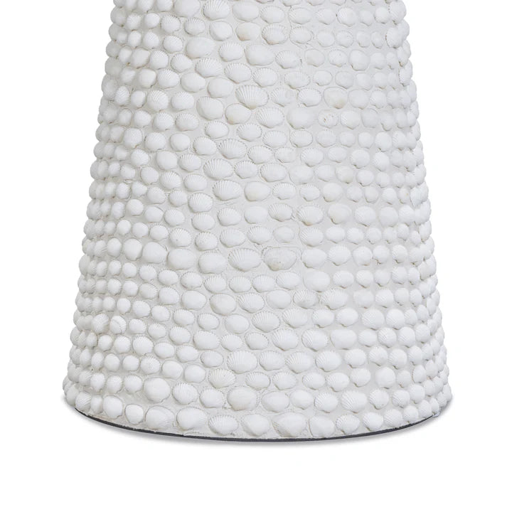 COASTAL SEASHELL ROUND SIDE TABLE