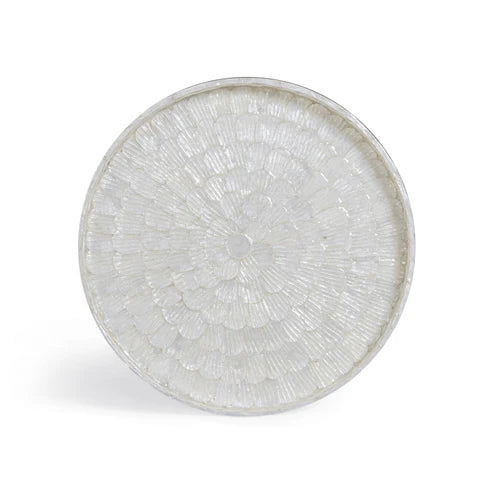 COASTAL SEASHELL ROUND SIDE TABLE