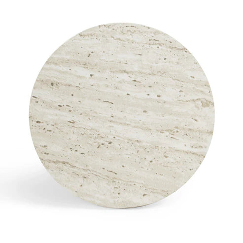 ATLAS FAUX TRAVERTINE SIDE TABLE