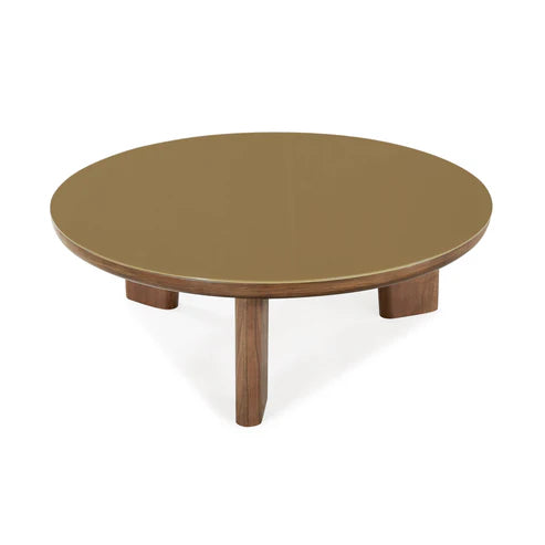 OTA WALNUT AND GLASS COFFEE TABLE