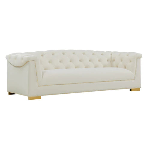 FARAH CREAM VELVET SOFA