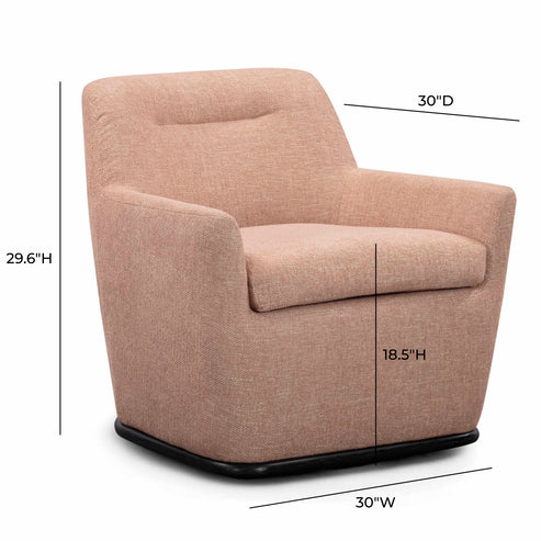 MARLOW PEACH SWIVEL ACCENT CHAIR