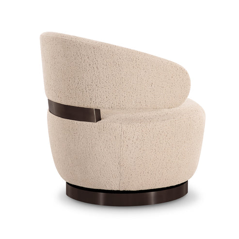 AUGUST CREAM SWIVEL ACCENT CHAIR