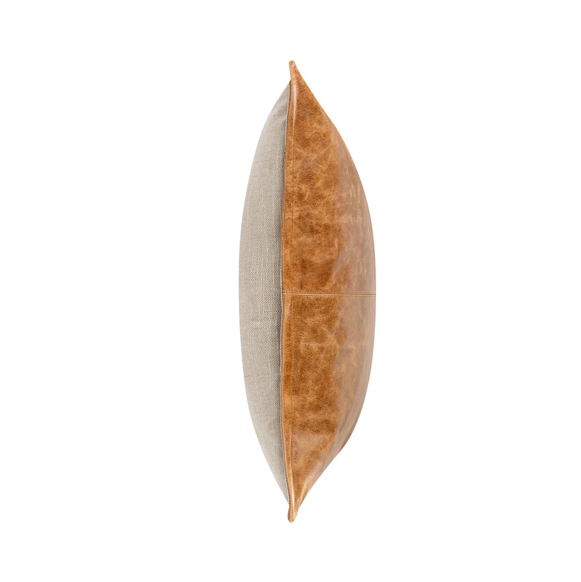 LEATHER CHESTNUT PILLOW