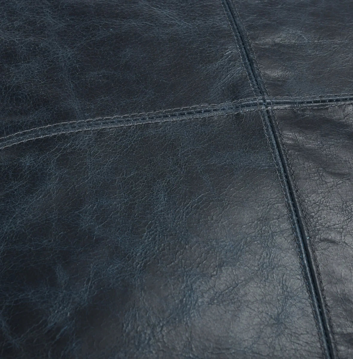 BLUE LEATHER PILLOW