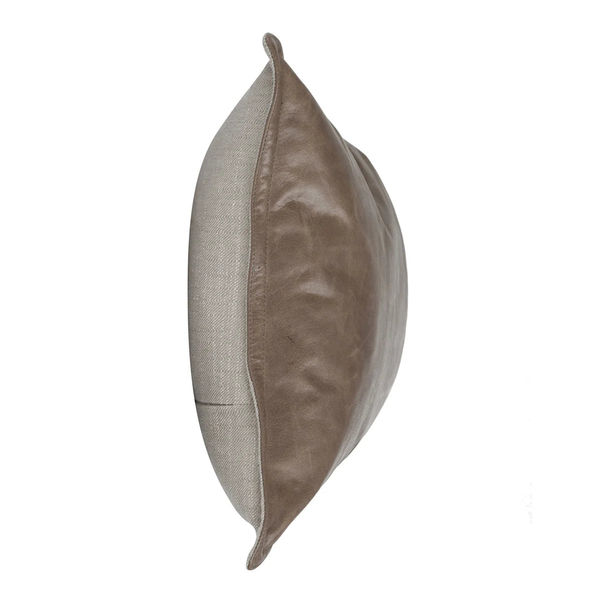 LEATHER SANDSTORM TAUPE PILLOW
