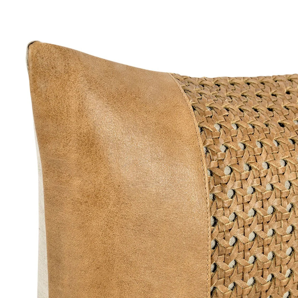 TOSCANO LEATHER CHESTNUT PILLOW